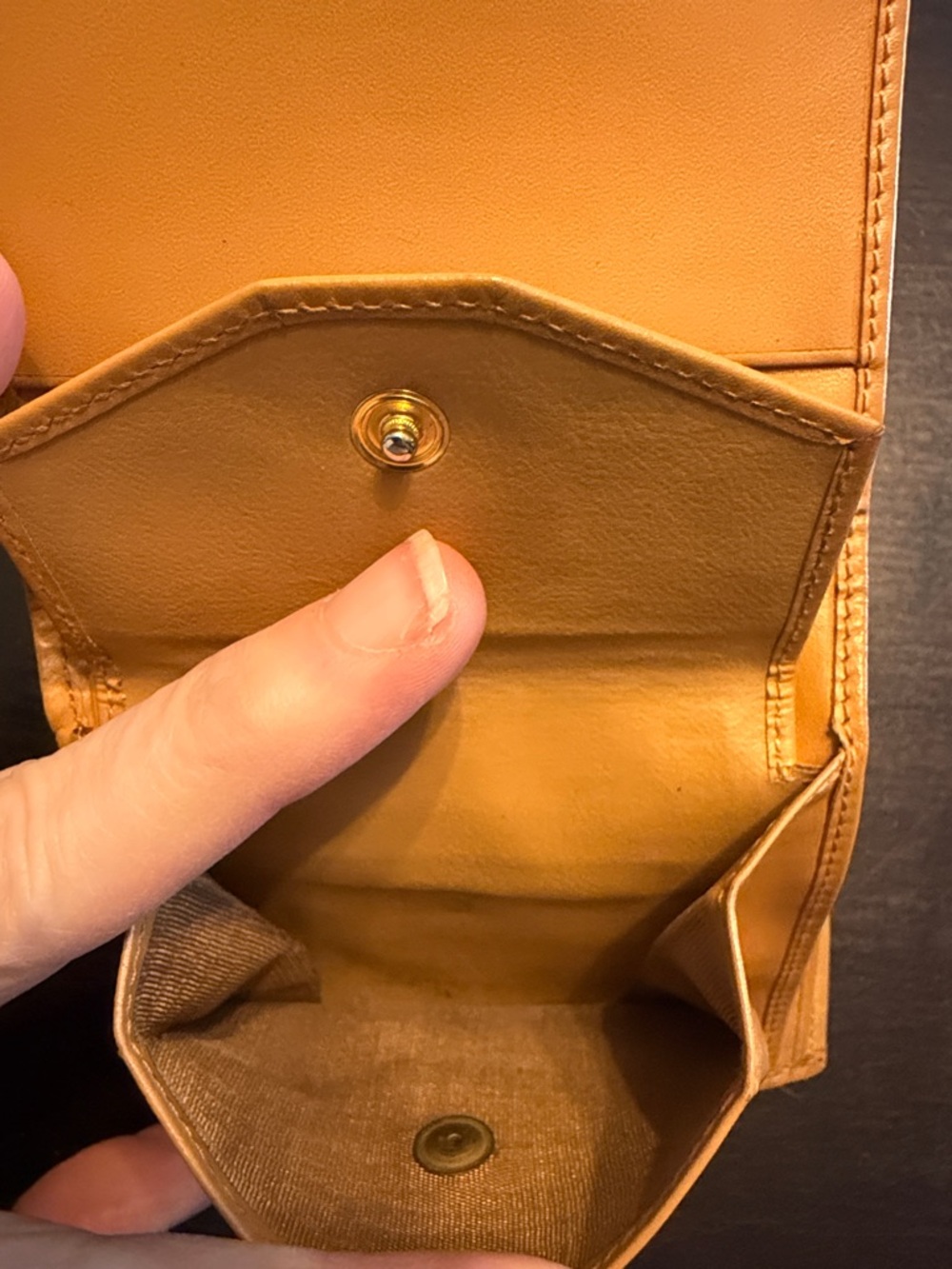 Celine Tan Leather Card Holder Wallet - Picture 6 of 10
